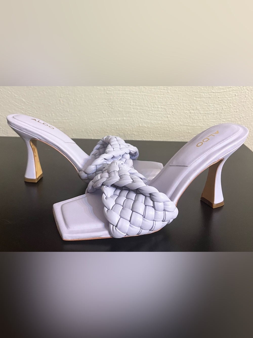 New Aldo Woven Slide Sandals in Lavender - Women's Fashion Mule